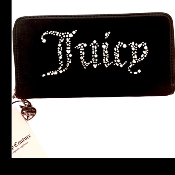 Juicy Couture Black Velvet long zipper Wallet - Picture 14 of 14